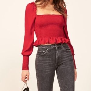 Reformation Francis Top in Red
